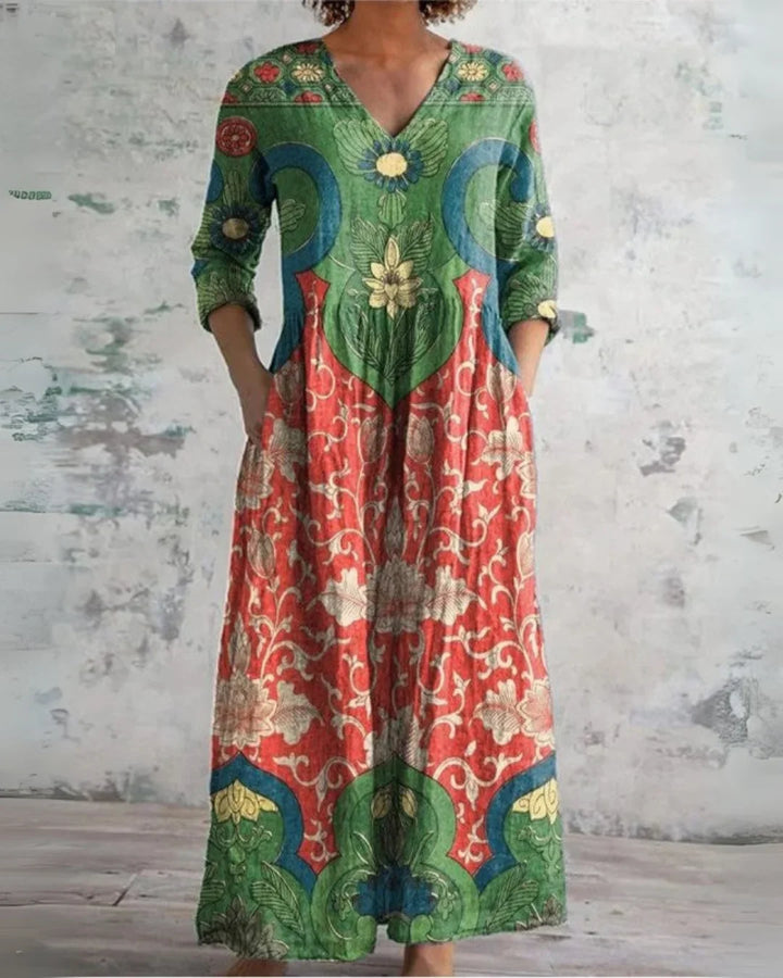 E&H™ | Vintage Floral Maxi Dress