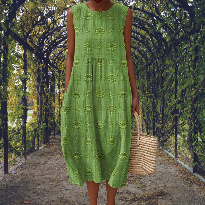 E&H™| Elegant Sleeveless Dress With Pockets