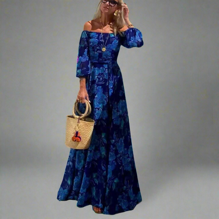 Lieberta | Floral Maxi Dress with Boho Charm