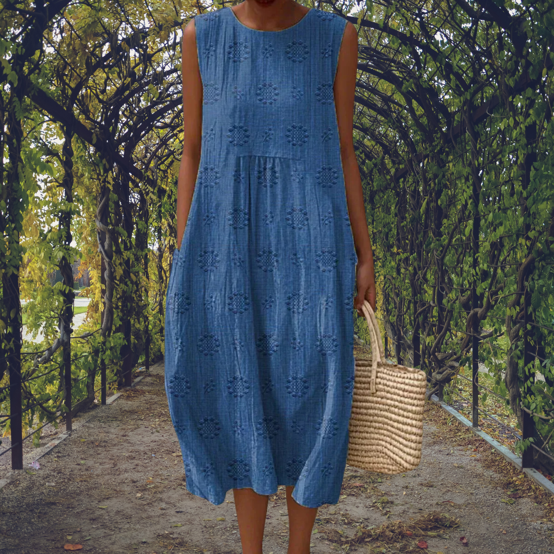 E&H™| Elegant Sleeveless Dress With Pockets