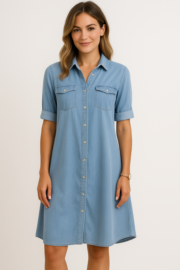 Lena | Casual denim shirt dress