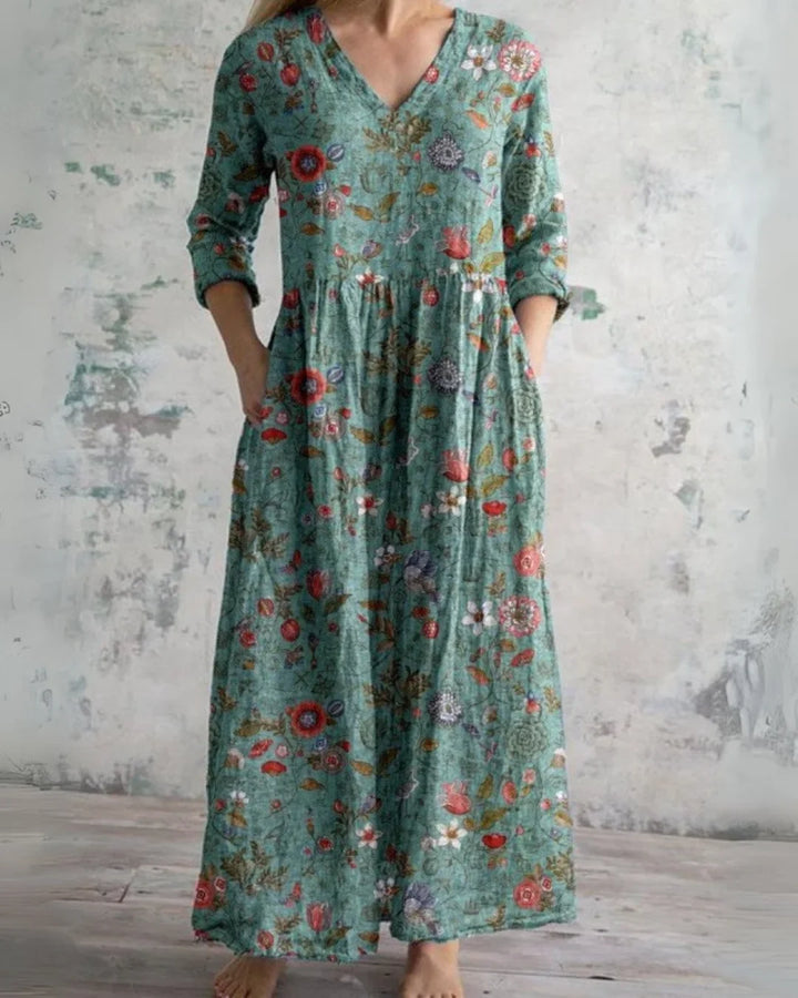 E&H™ | Vintage Floral Maxi Dress