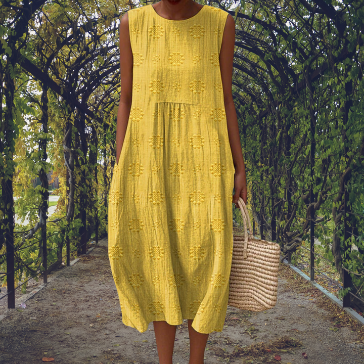E&H™| Elegant Sleeveless Dress With Pockets