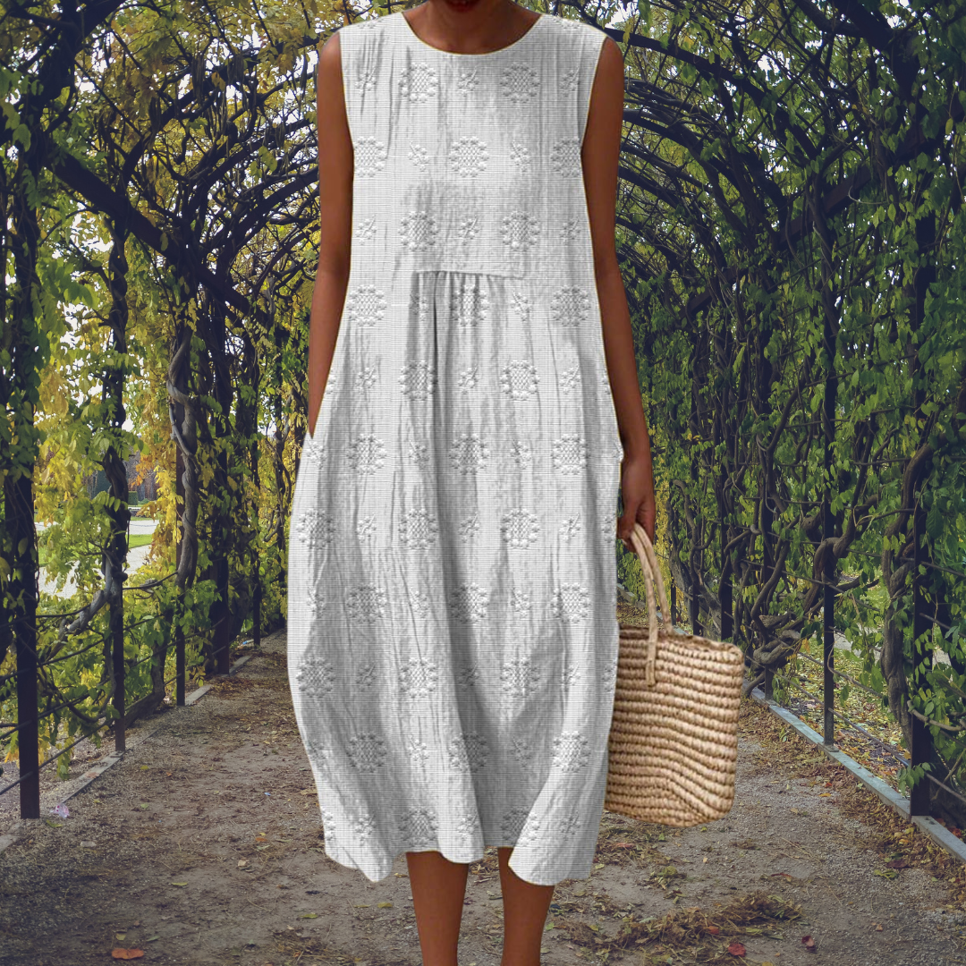 E&H™| Elegant Sleeveless Dress With Pockets