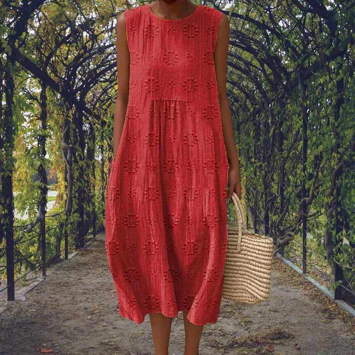 E&H™| Elegant Sleeveless Dress With Pockets