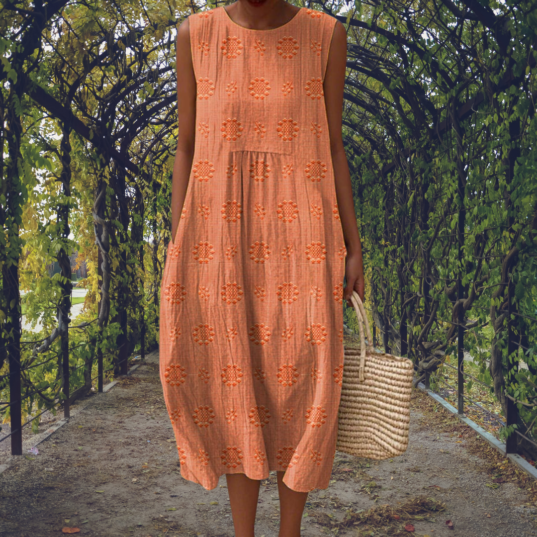 E&H™| Elegant Sleeveless Dress With Pockets