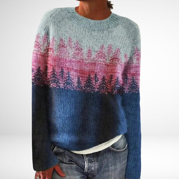 Gabriella - Forest Printed Sweater Top