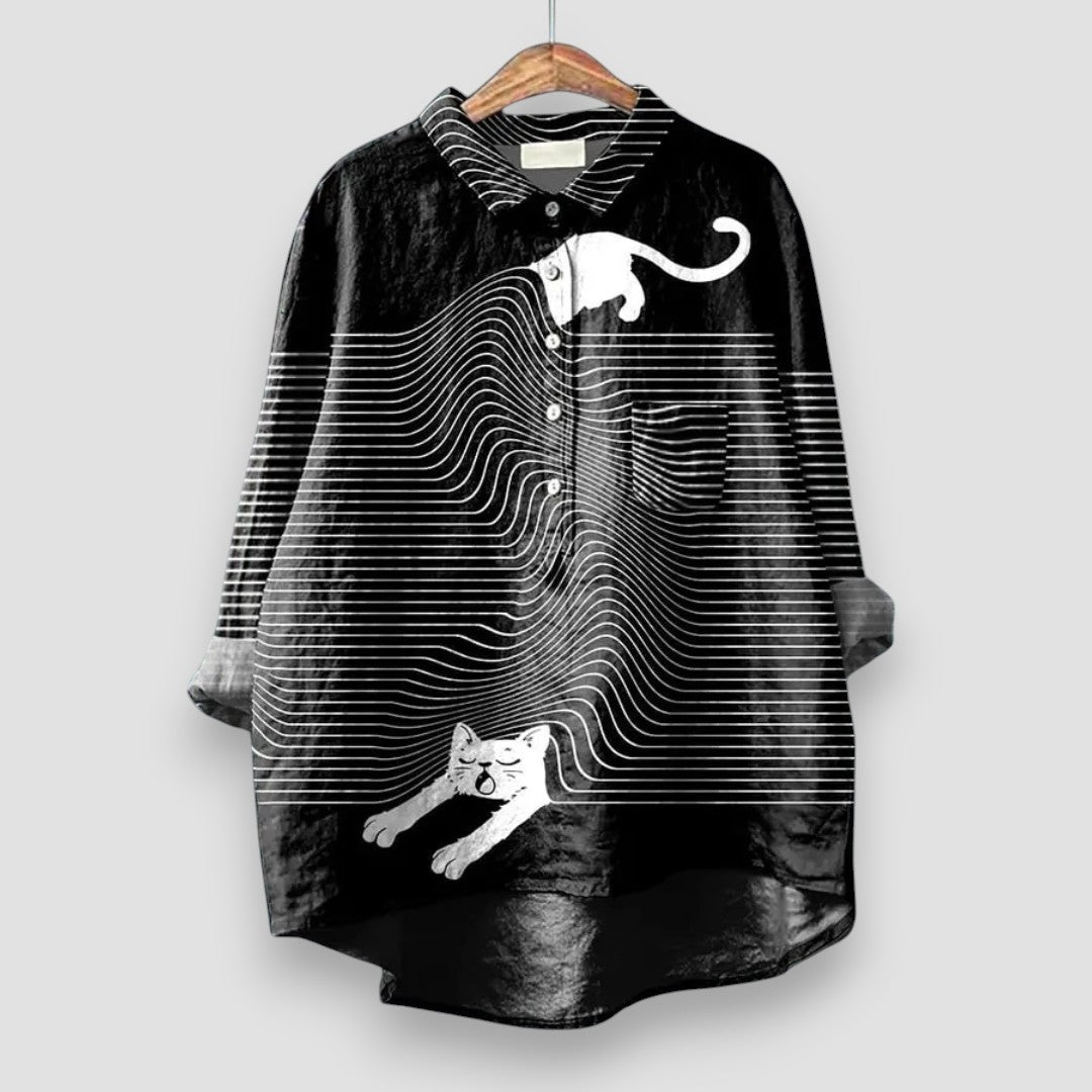 GERDA | Dog Print Blouse