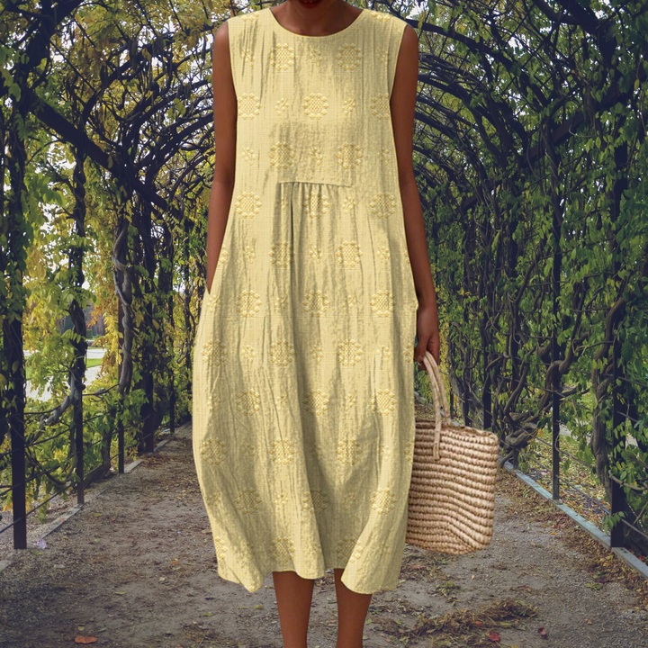 E&H™| Elegant Sleeveless Dress With Pockets