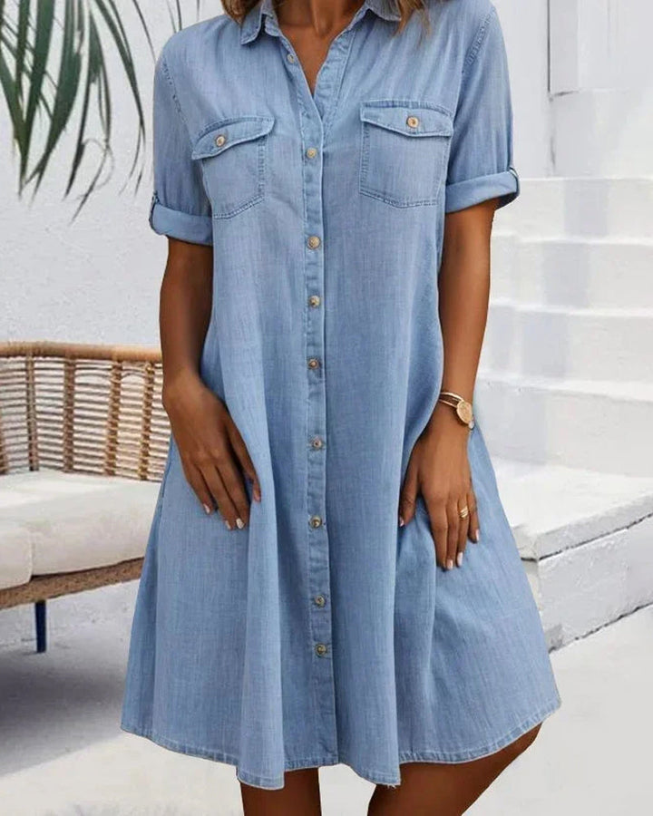 Lena | Casual denim shirt dress