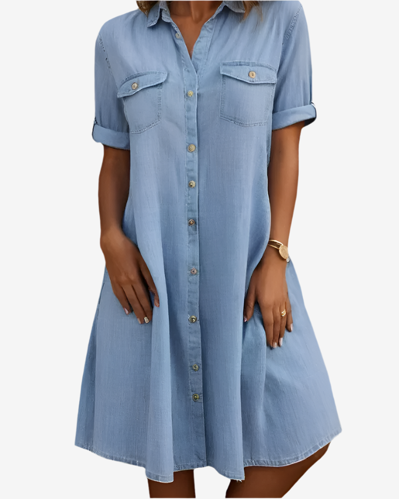 Lena | Casual denim shirt dress