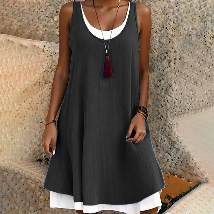 E&H™| Sunlit Sleeveless Midi Dress.