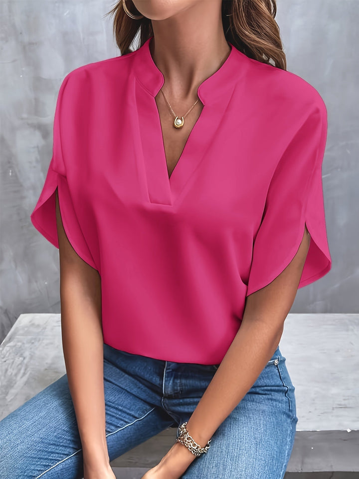 Hensley - Elegant V-Neck Blouse