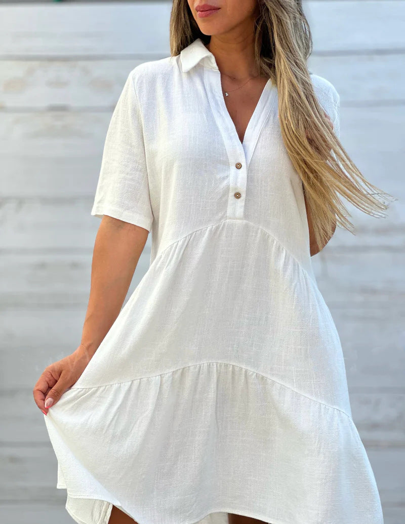 Lena | Relaxed Summer Dress in Linen