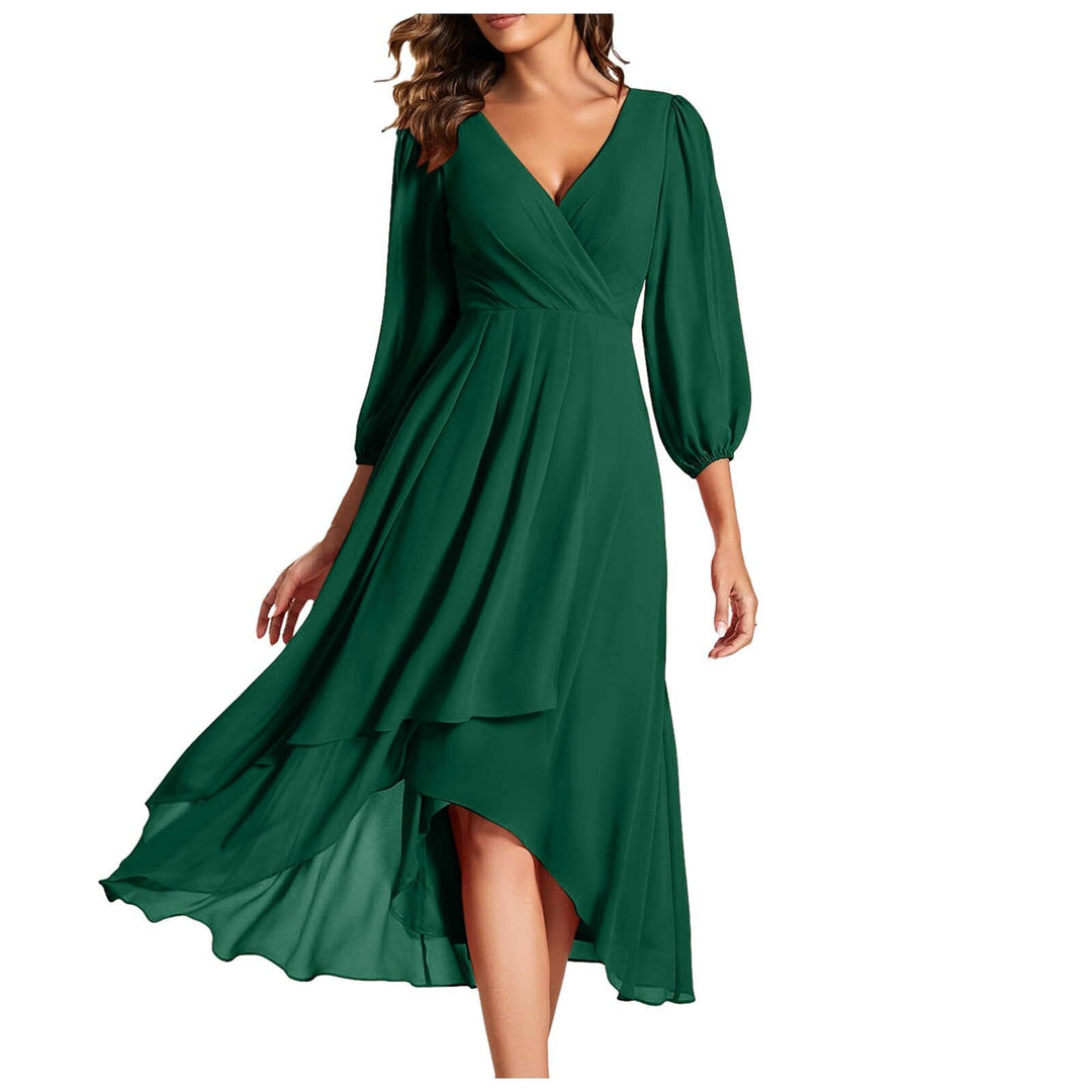 Laia - Long-sleeved dress with V-neckline