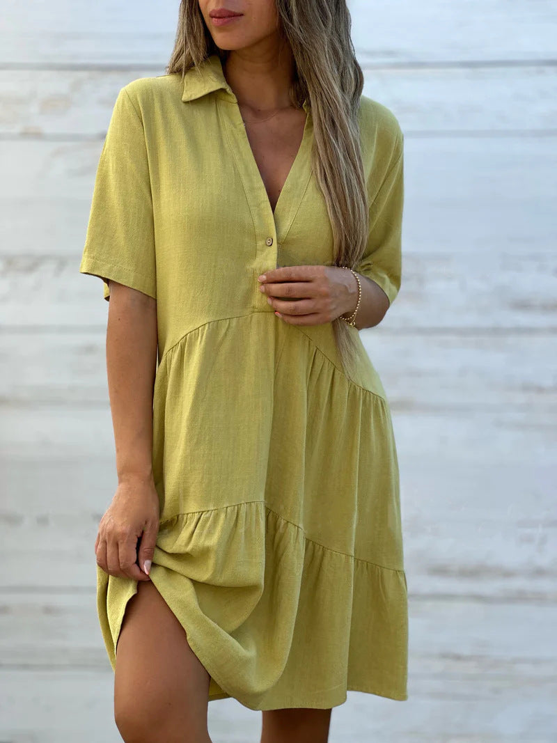 Lena | Relaxed Summer Dress in Linen