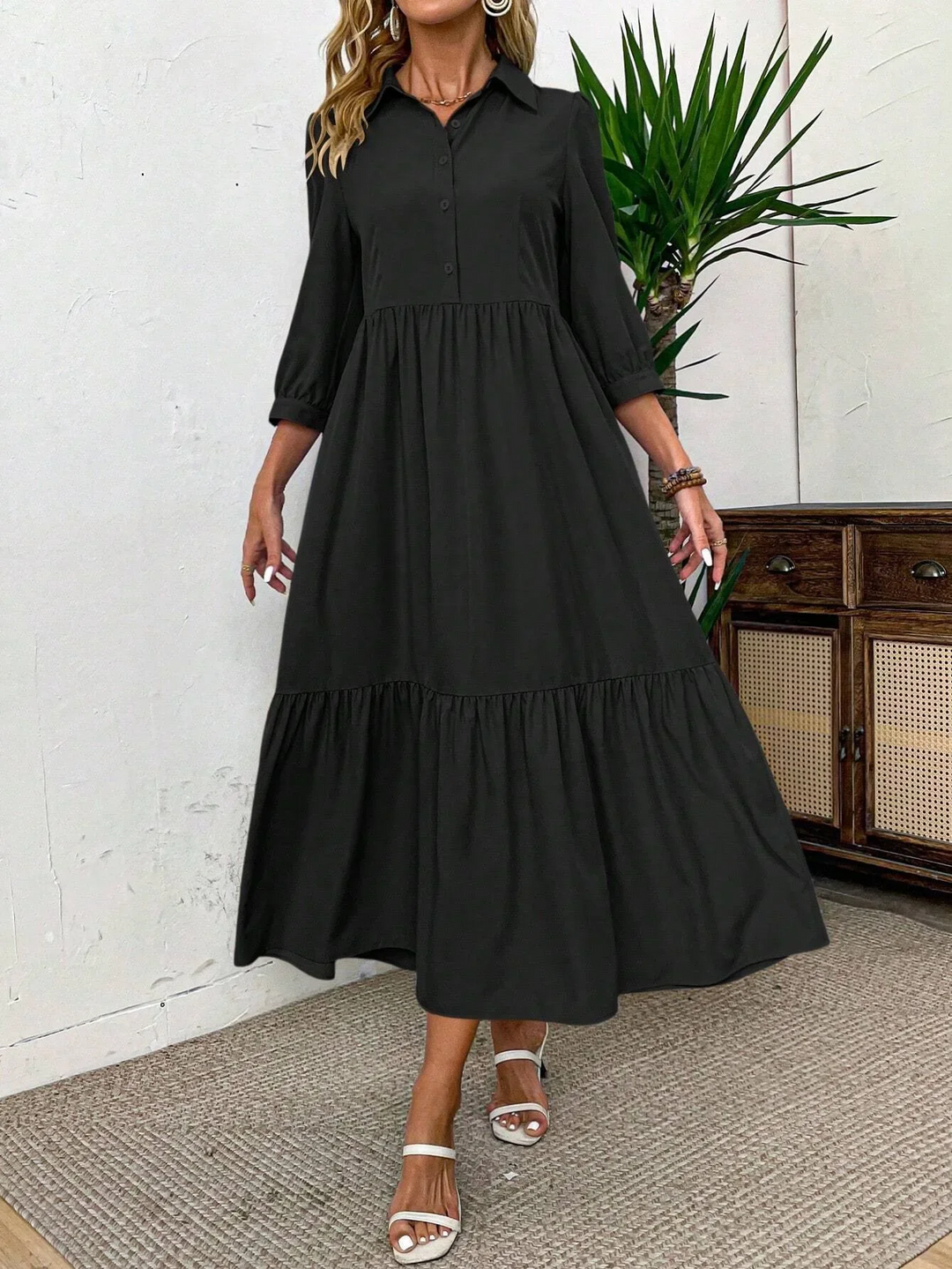 Lena | Flowing Shirt Dress