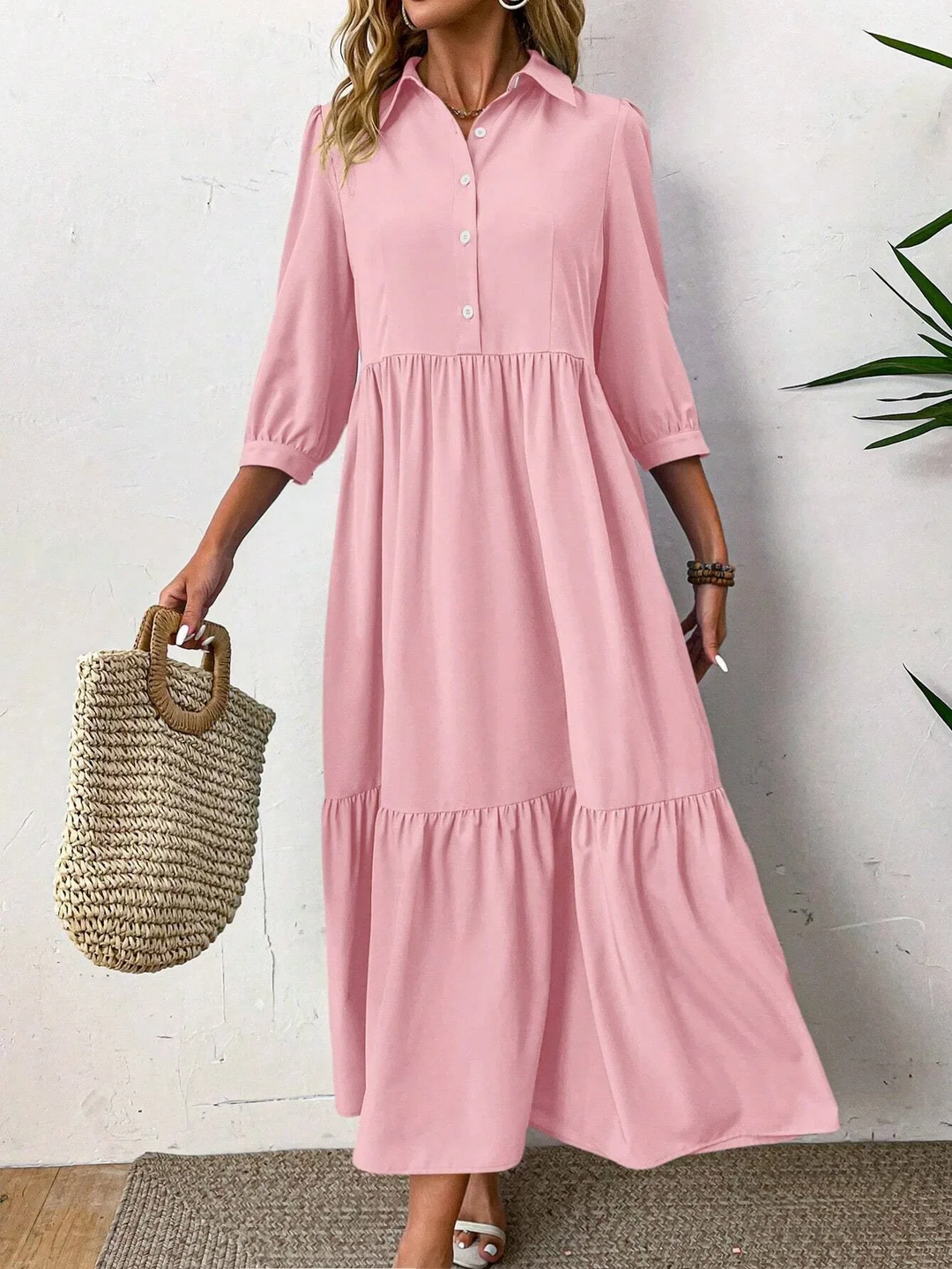 Lena | Flowing Shirt Dress