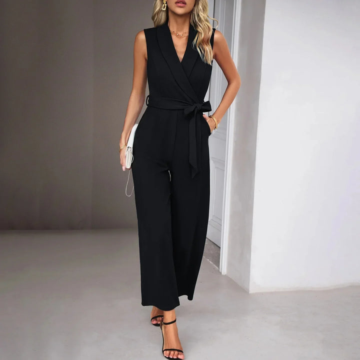 Elvera - Tailored Wrap-effect Jumpsuit