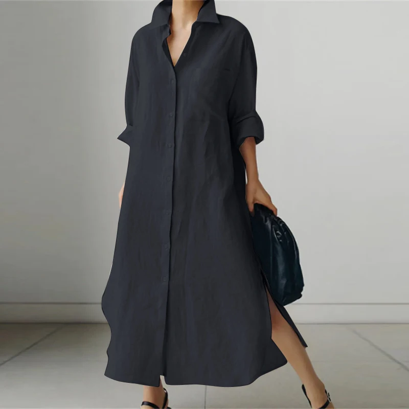Lena | Oversized Relaxed Shirt Dress