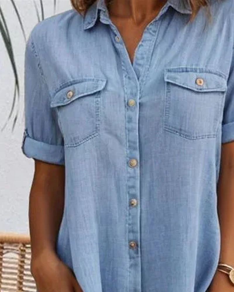 Lena | Casual denim shirt dress