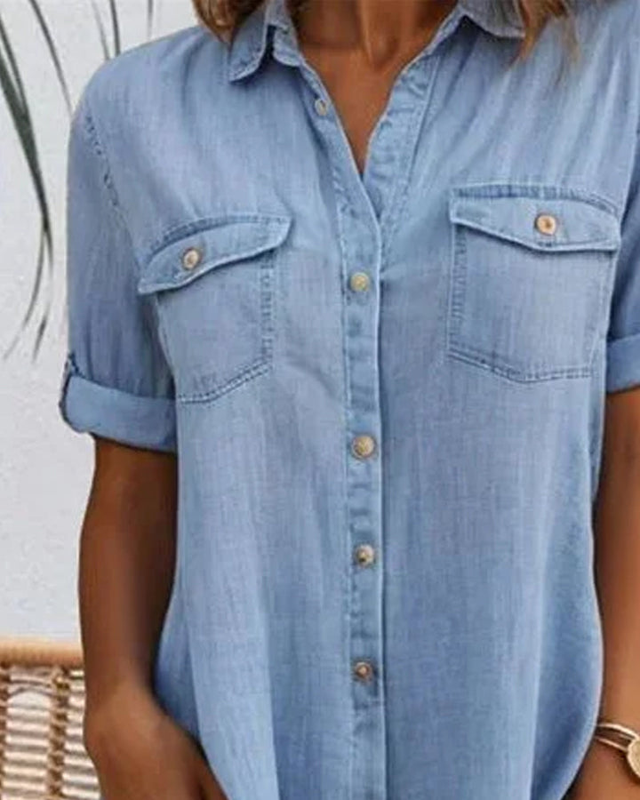 Lena | Casual denim shirt dress