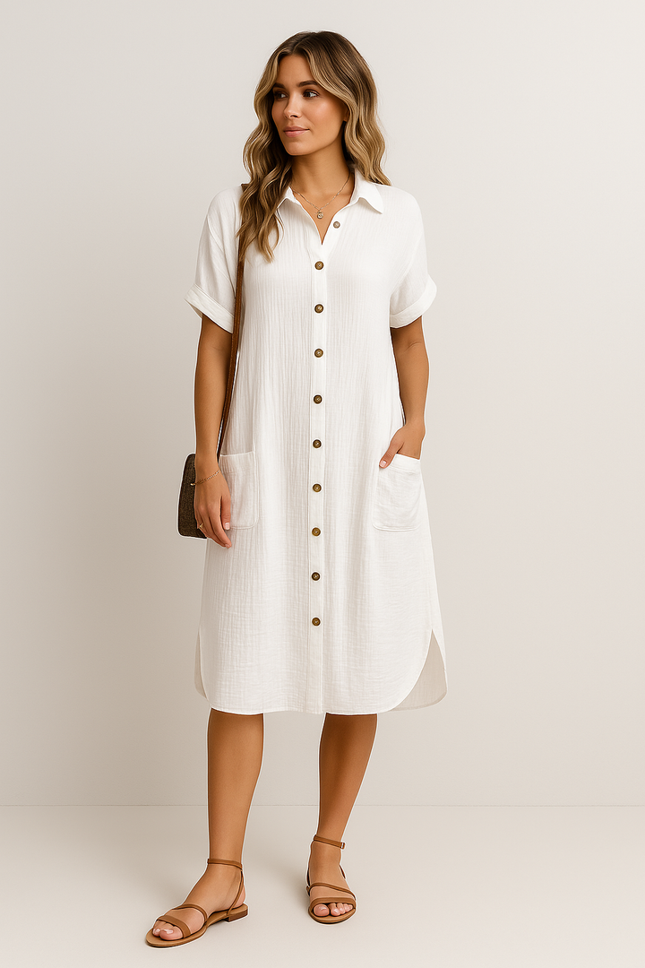 Lena | Oversized Polo Dress in Fabric