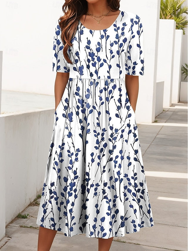 E&H™| Floral Breezy Midi Dress