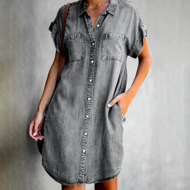 Lena | Modern Denim Shirt Dress