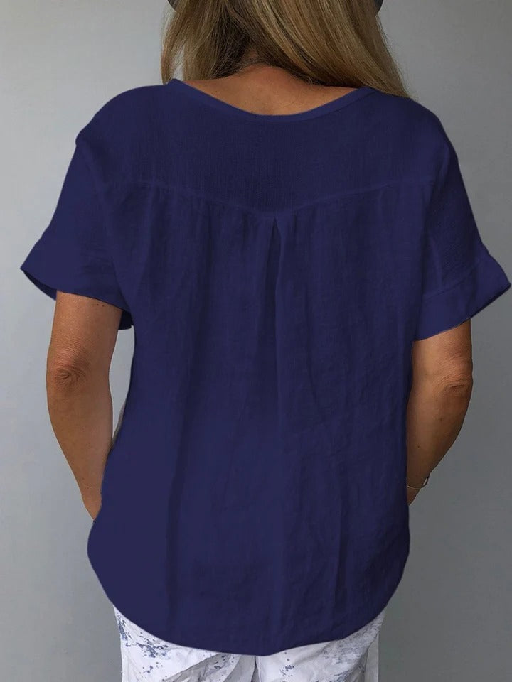 Illyria - Comfortable Cotton Linen Everyday Top