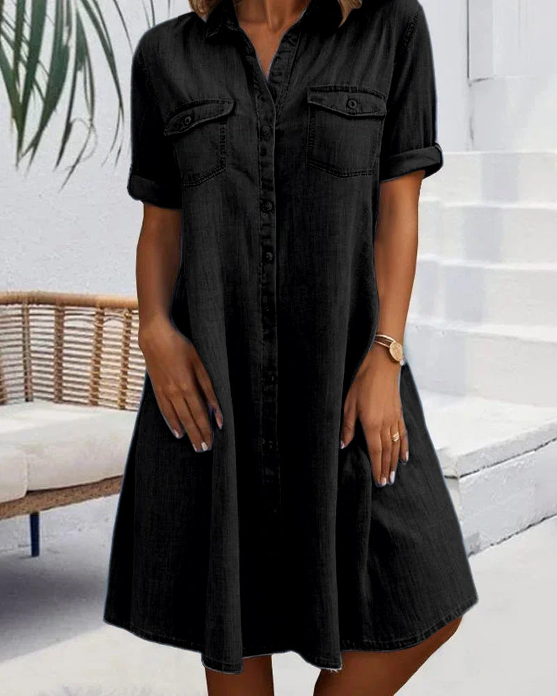Lena | Casual denim shirt dress
