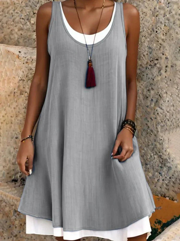 E&H™| Sunlit Sleeveless Midi Dress.