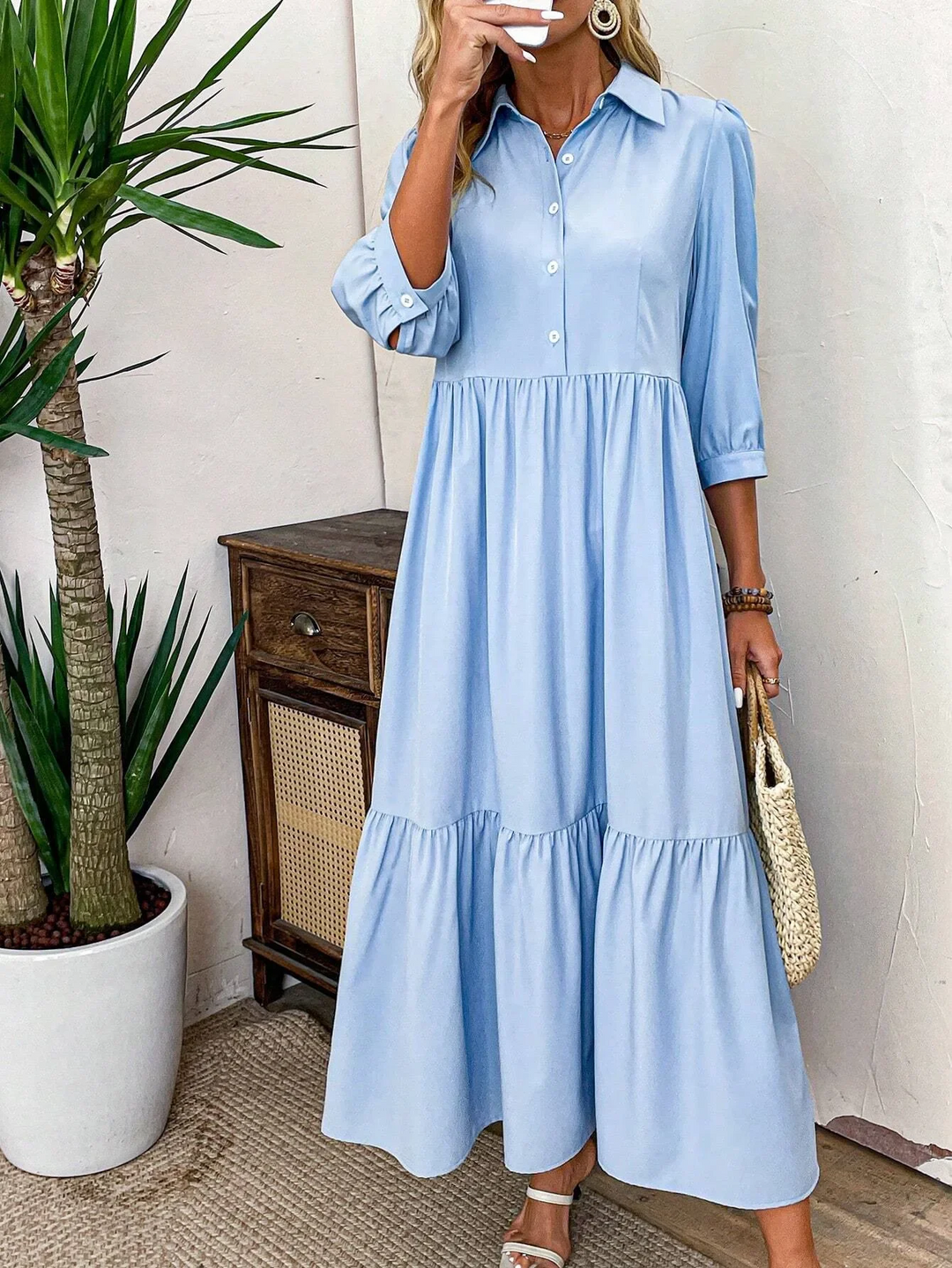 Lena | Flowing Shirt Dress