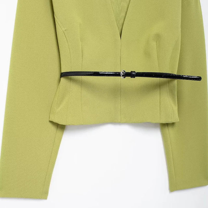 Sharon | Elegant Short Blazer with Belt