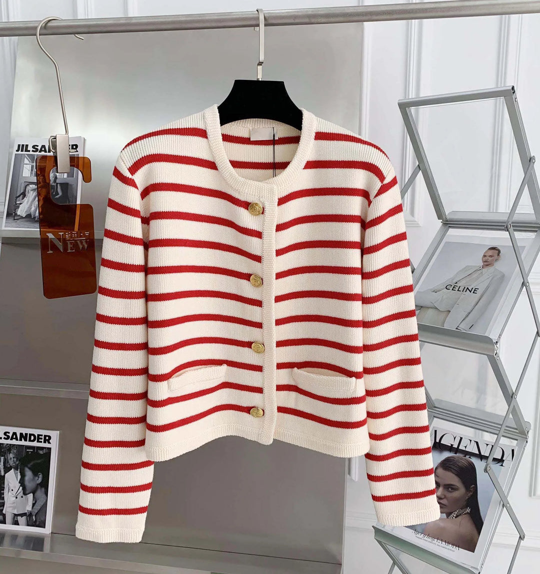 Sheryl | Timeless Striped Cardigan with Button Closure