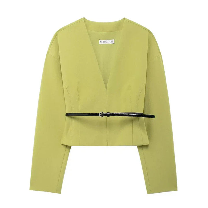 Sharon | Elegant Short Blazer with Belt
