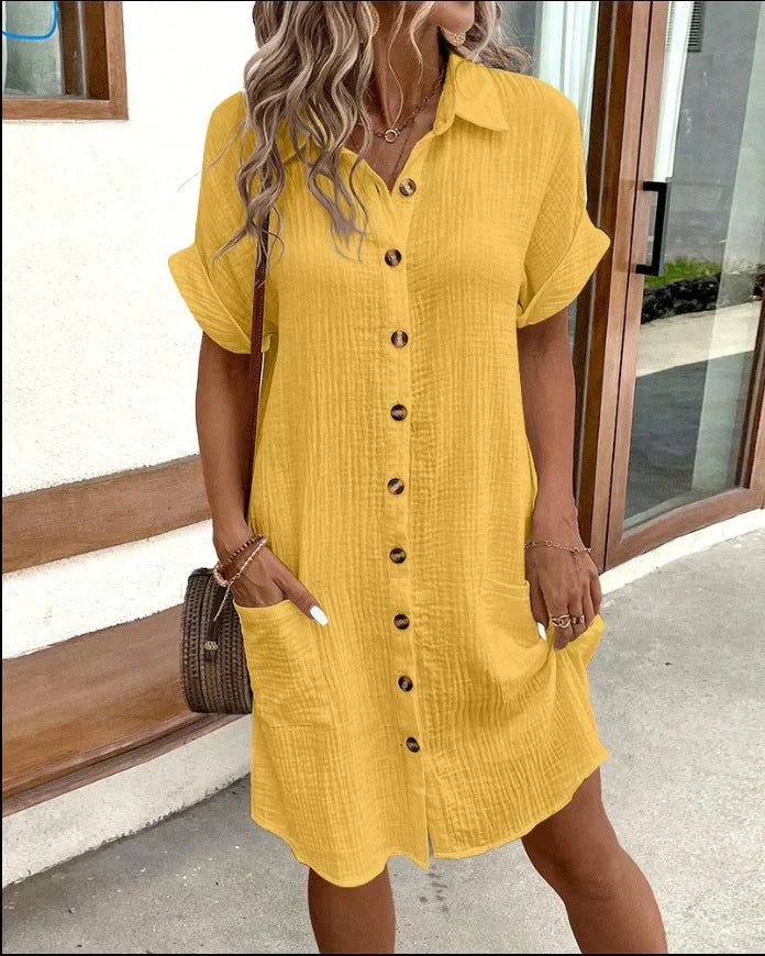 Lena | Oversized Polo Dress in Fabric