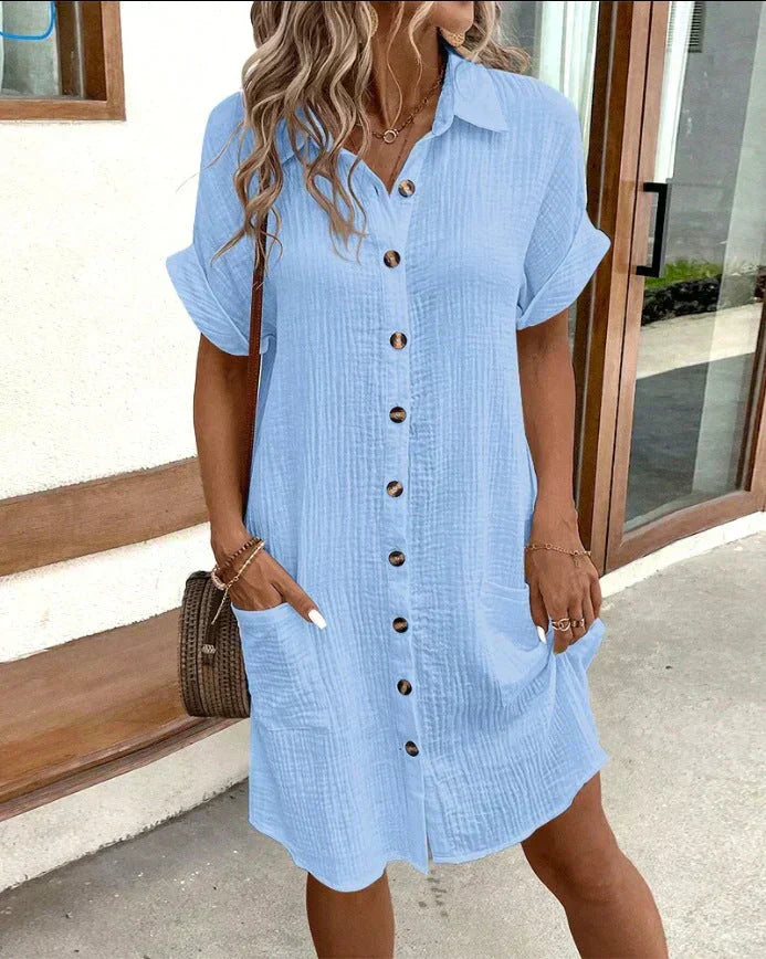 Lena | Oversized Polo Dress in Fabric