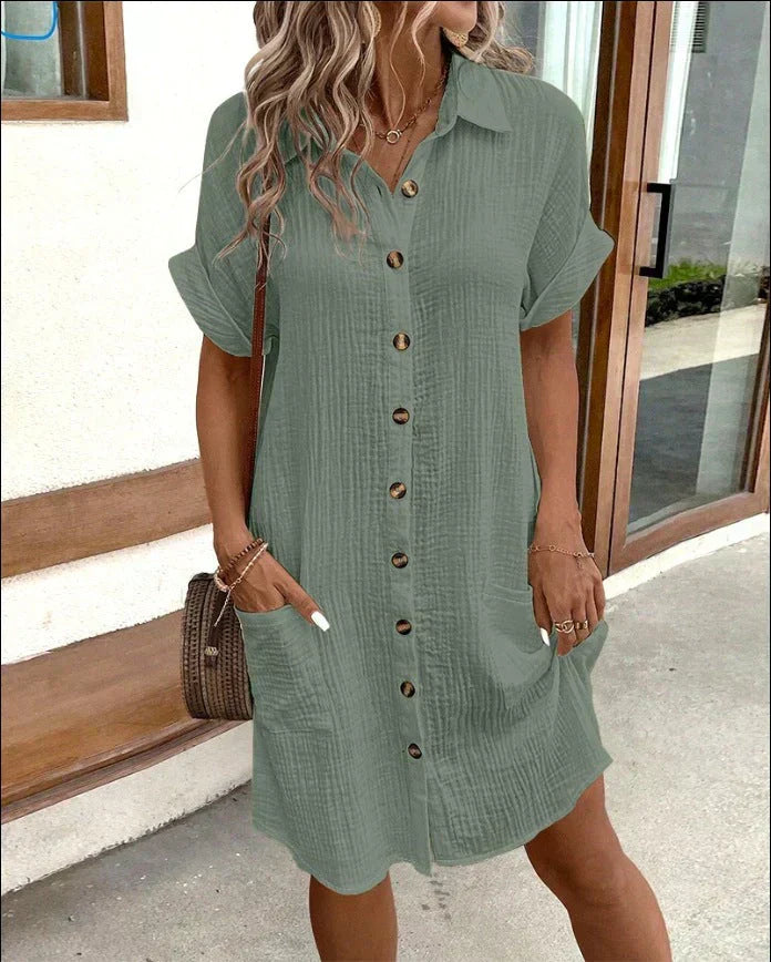 Lena | Oversized Polo Dress in Fabric