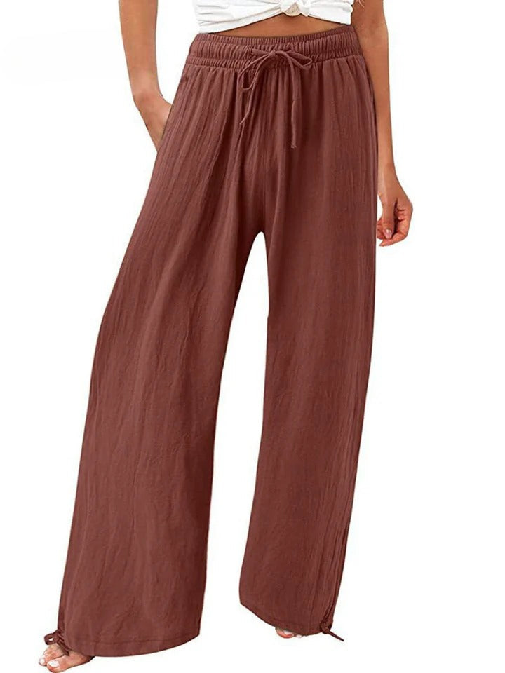 Olwen - Comfortable Cotton Linen Loose Wide Leg Pants