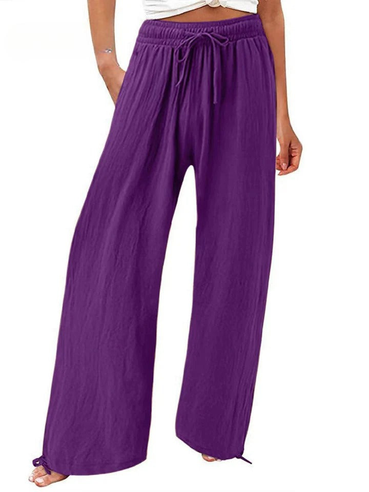 Olwen - Comfortable Cotton Linen Loose Wide Leg Pants