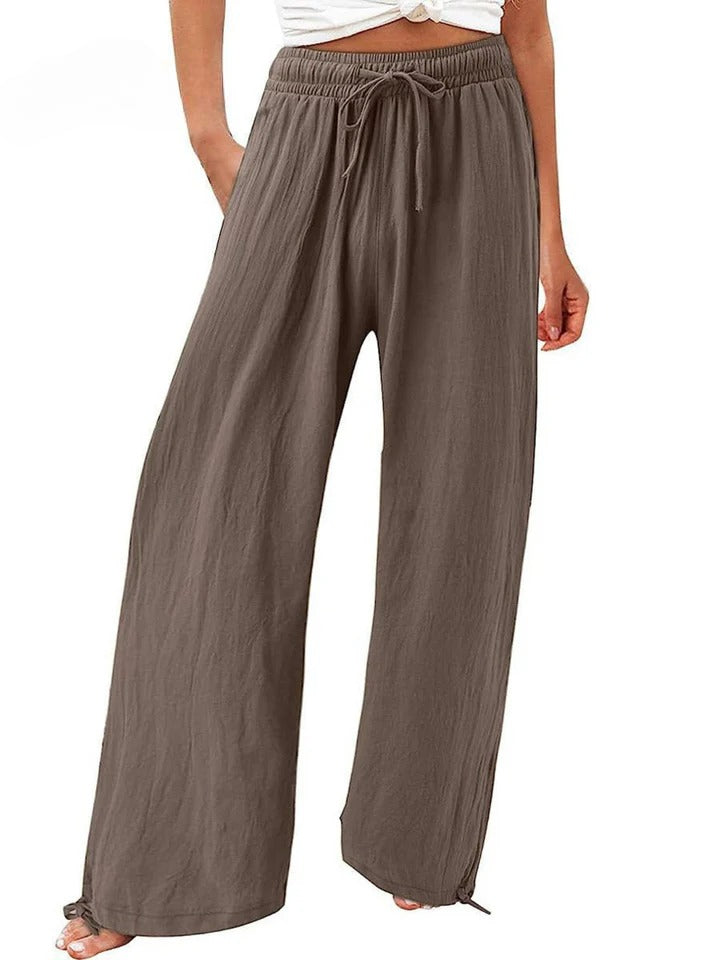 Olwen - Comfortable Cotton Linen Loose Wide Leg Pants