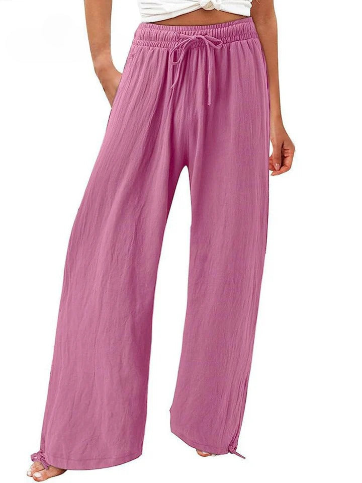 Olwen - Comfortable Cotton Linen Loose Wide Leg Pants