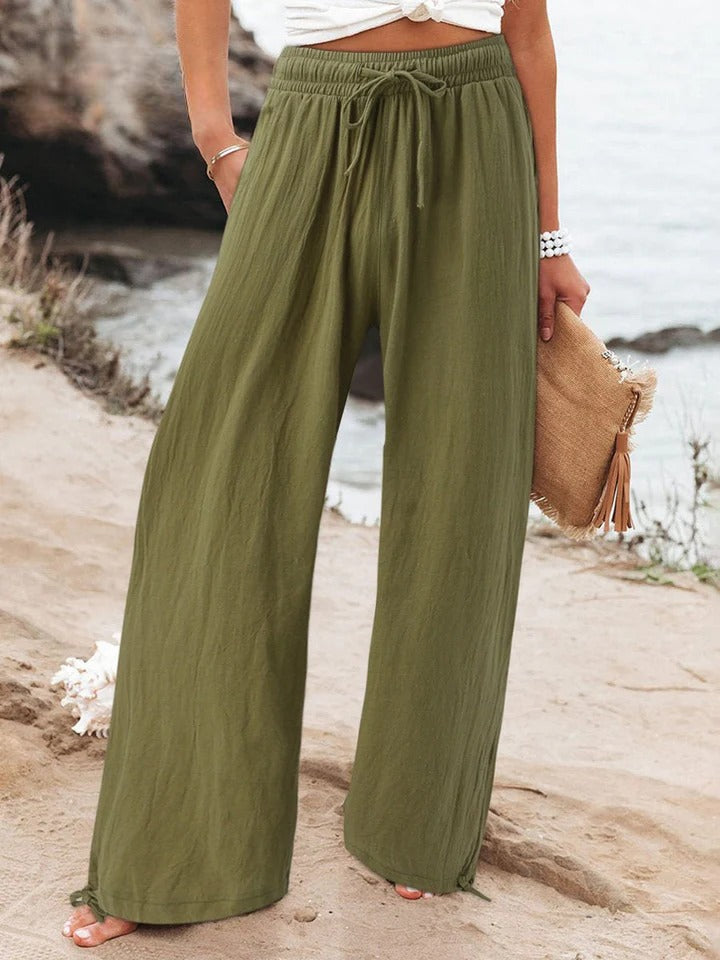 Olwen - Comfortable Cotton Linen Loose Wide Leg Pants