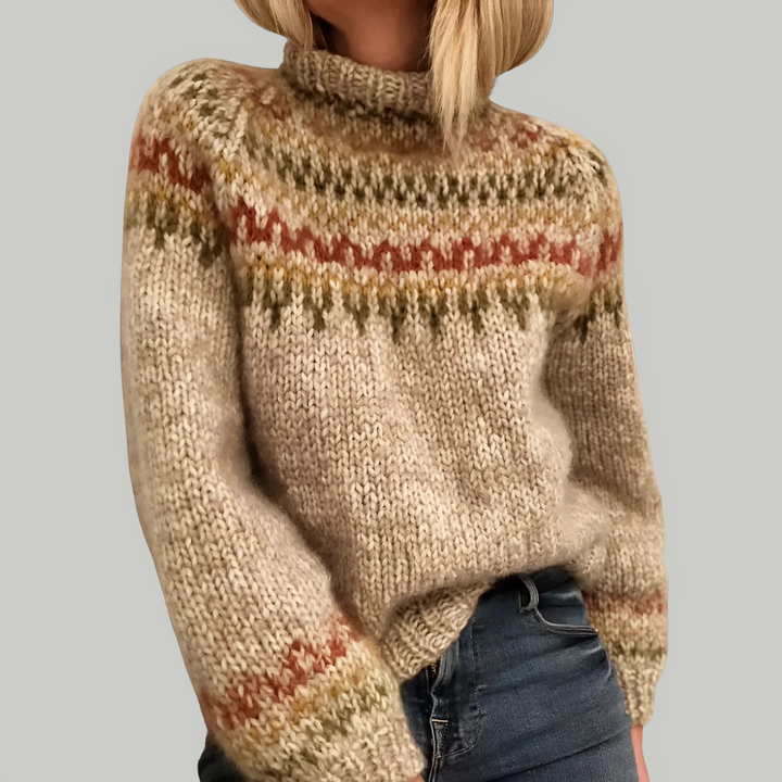 Alice - High Collar Pullover Sweater